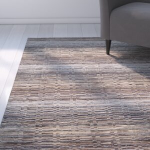 Keith Grey Stripes Area Rug