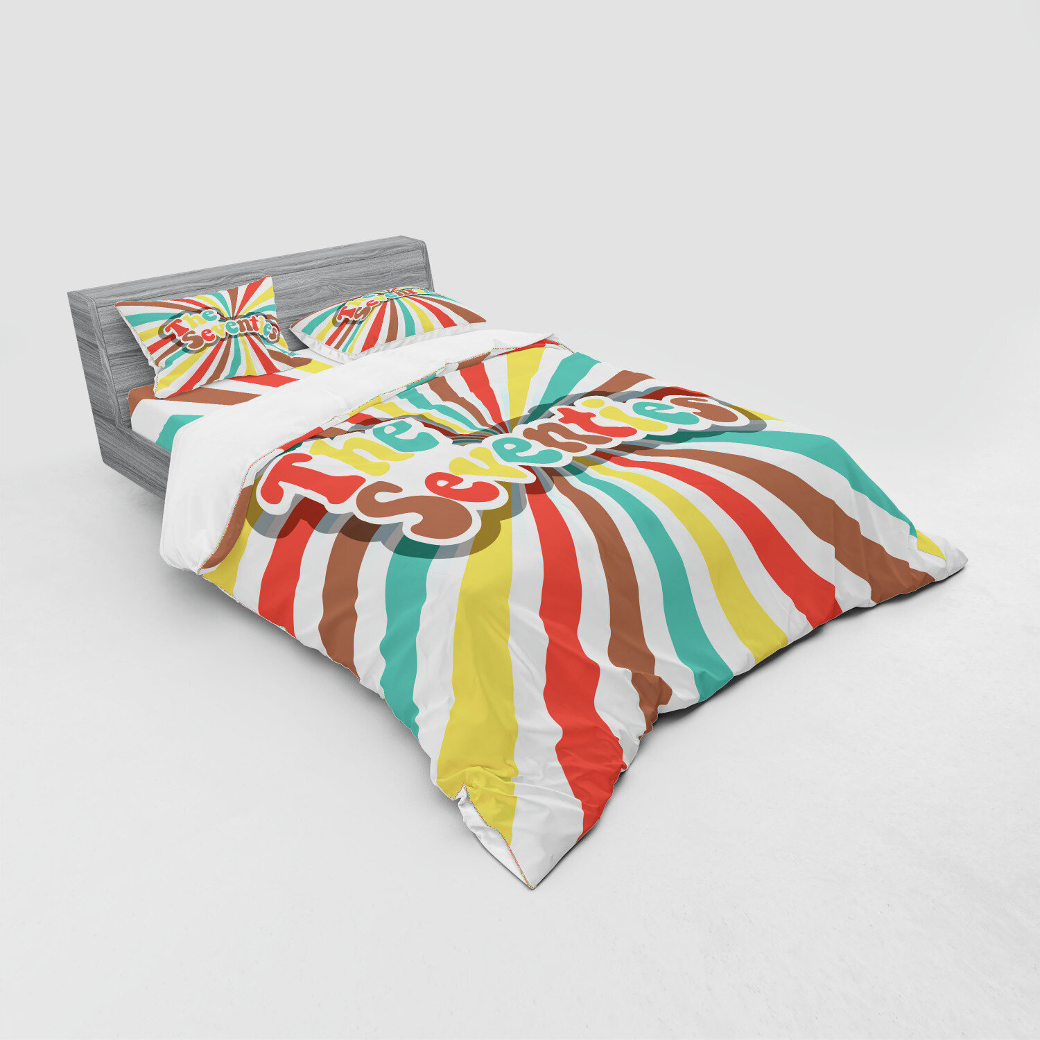 East Urban Home Ambesonne 70s Party Duvet Cover Set Seventies