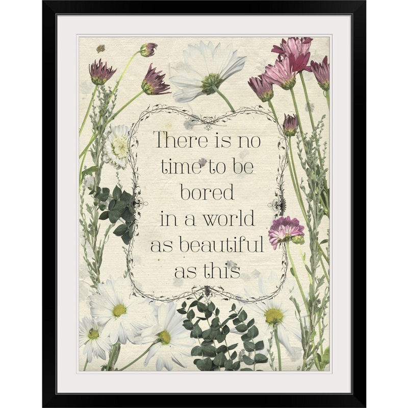 Giclee 'Pressed Floral Quote I' Graphic Art Print