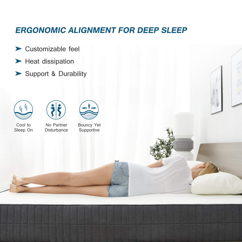 Sweetnight Two Sided 10 Medium Gel Memory Foam Mattress Reviews Wayfair