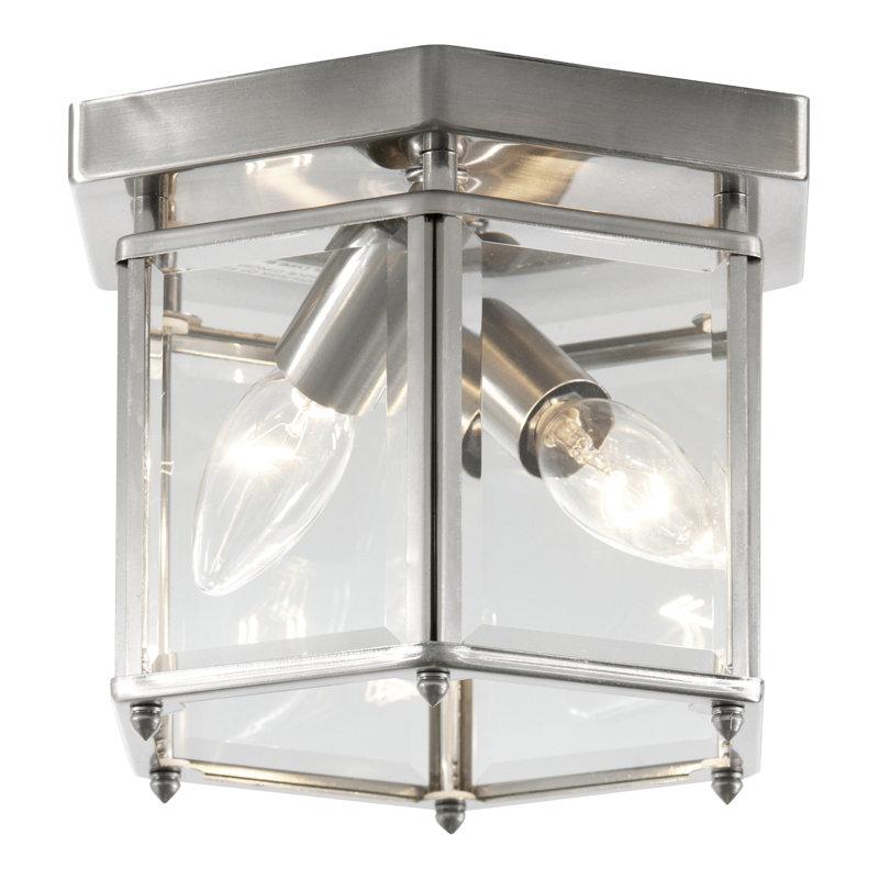 Charlton Home Pinecrest 2 Light 8 Lantern Square Flush Mount Reviews Wayfair