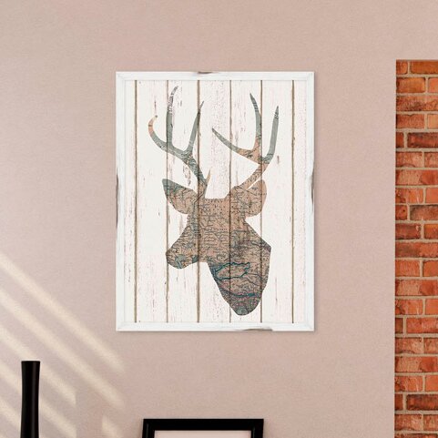 rustic deer wall art