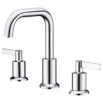 3 Hole Bathroom Faucet Widespread Spout Basin Taps for Undermount Sink w/Drain 