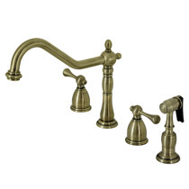 Wayfair | Antique Brass Side Spray Kitchen Faucets You'll ...