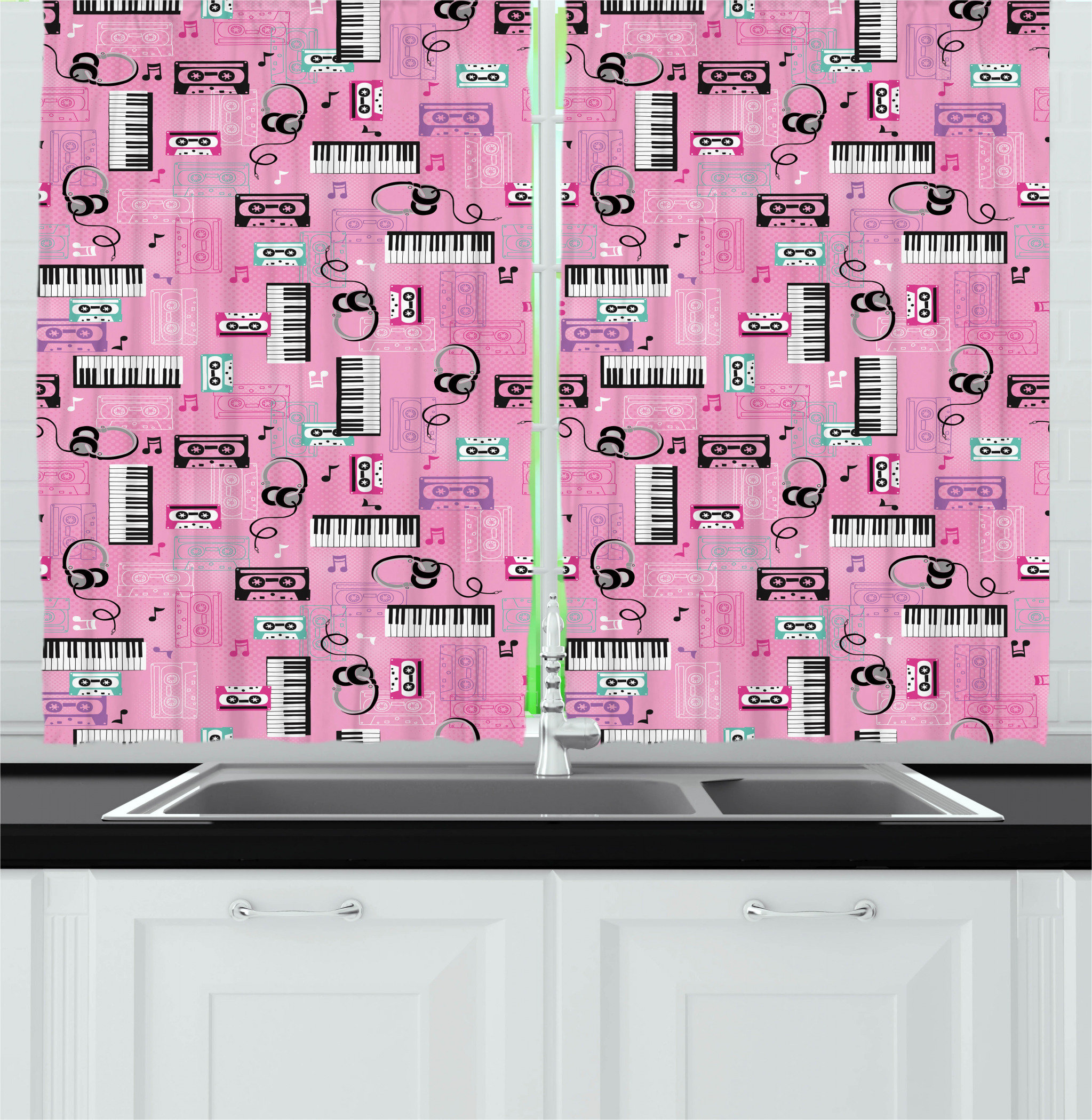 East Urban Home Listen To Music Theme Vintage Cassettes Headphones