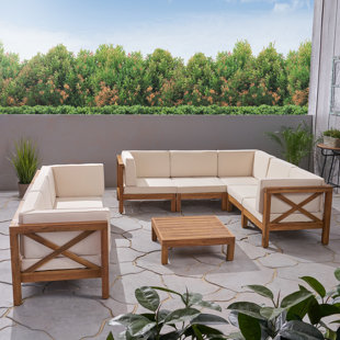 Go to store & view more images Abbie 8 Piece Sectional Seating Group with Cushion by Longshore Tides