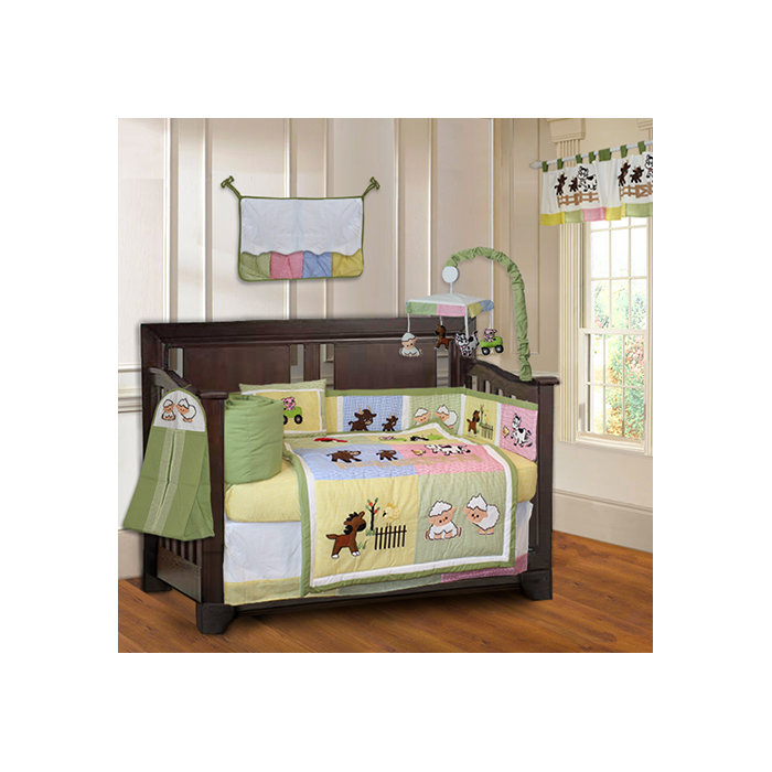 Harriet Bee Simpkins Barnyard Farm Baby 10 Piece Crib Bedding Set