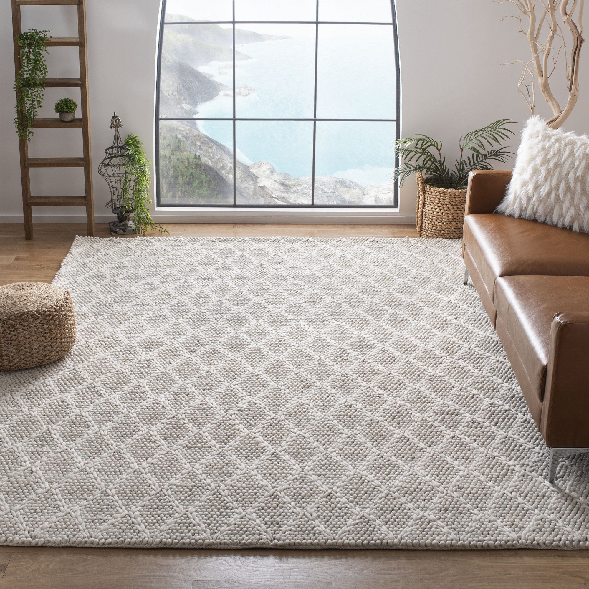 Brayden Studio® Sinope HandTufted Wool/Cotton Ivory Area Rug Wayfair