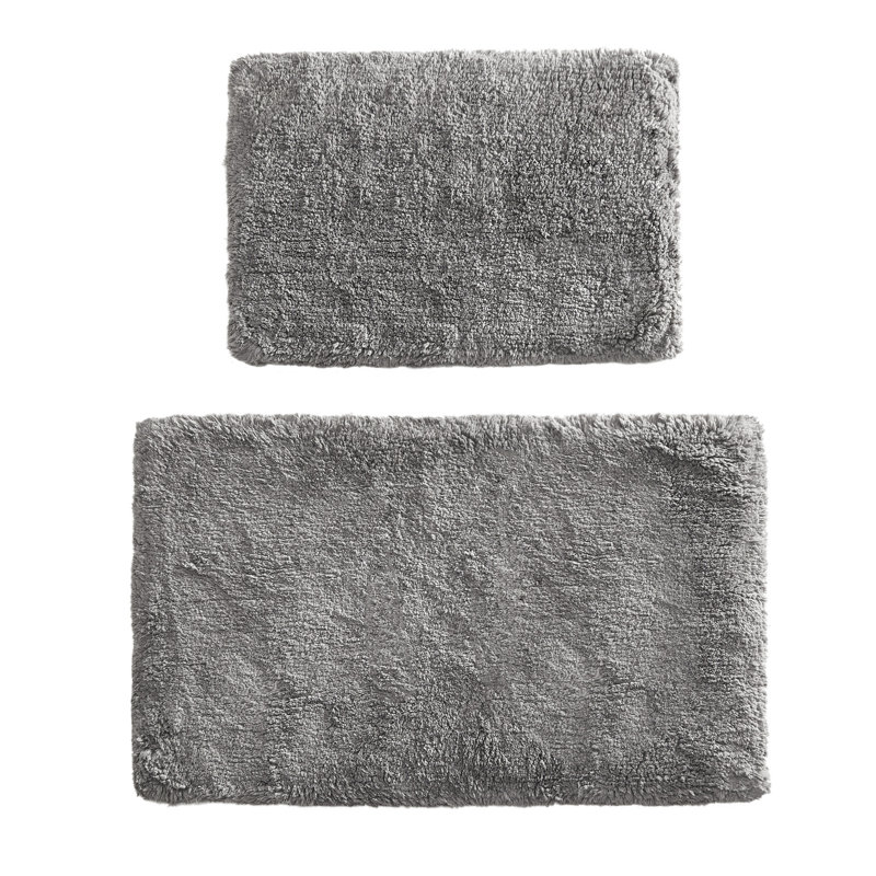 Madison Park Signature Ritzy Tufted Rectangular 100 Cotton Non Slip Solid 2 Piece Bath Rug Set Reviews Wayfair