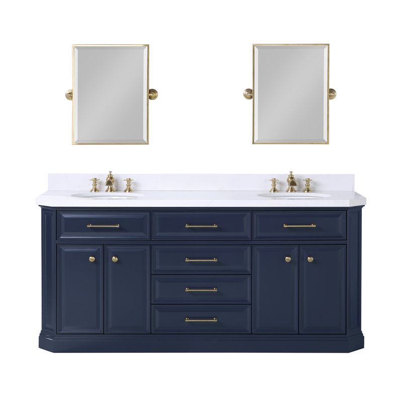 House of Hampton® Palace 72" Double Bathroom Vanity Set ...
