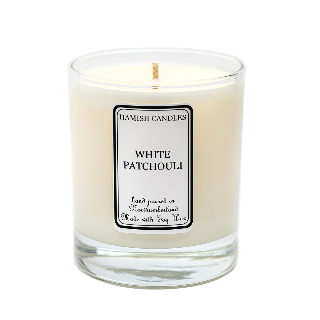 White Patchouli Scented Jar Candle