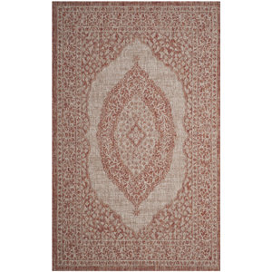 Myers Light Beige/Terracotta Indoor/Outdoor Area Rug