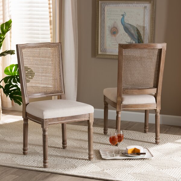 One Allium Way® Madore Parsons Chair in Beige | Wayfair