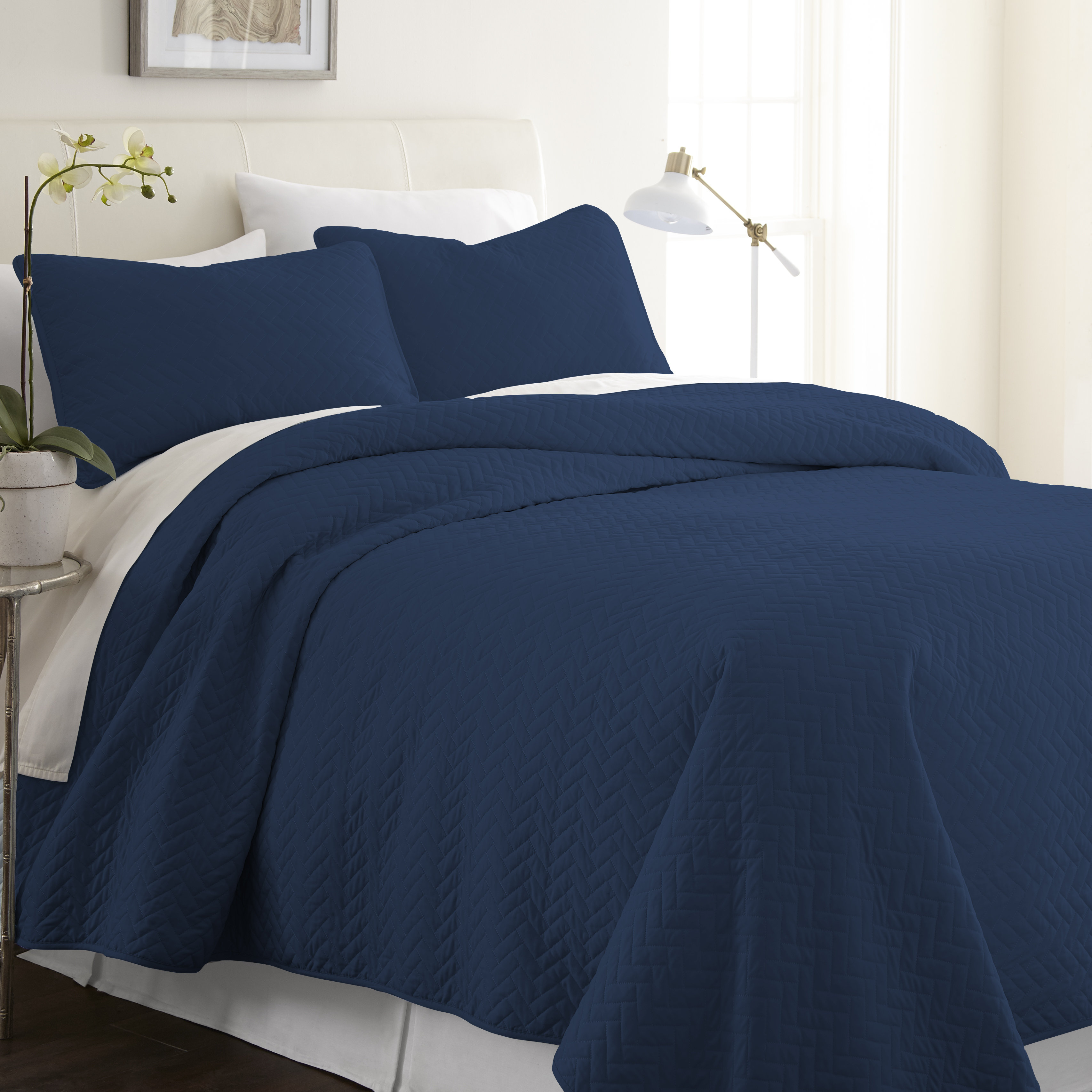 navy blue quilts and coverlets