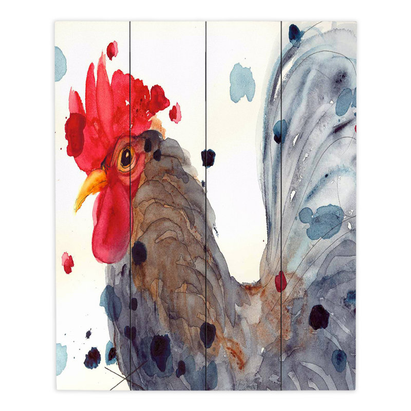 Dianochedesigns Barnvelder Rooster Painting Print Multi Piece