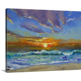 Beach Sunset Canvas Art Print Wayfair