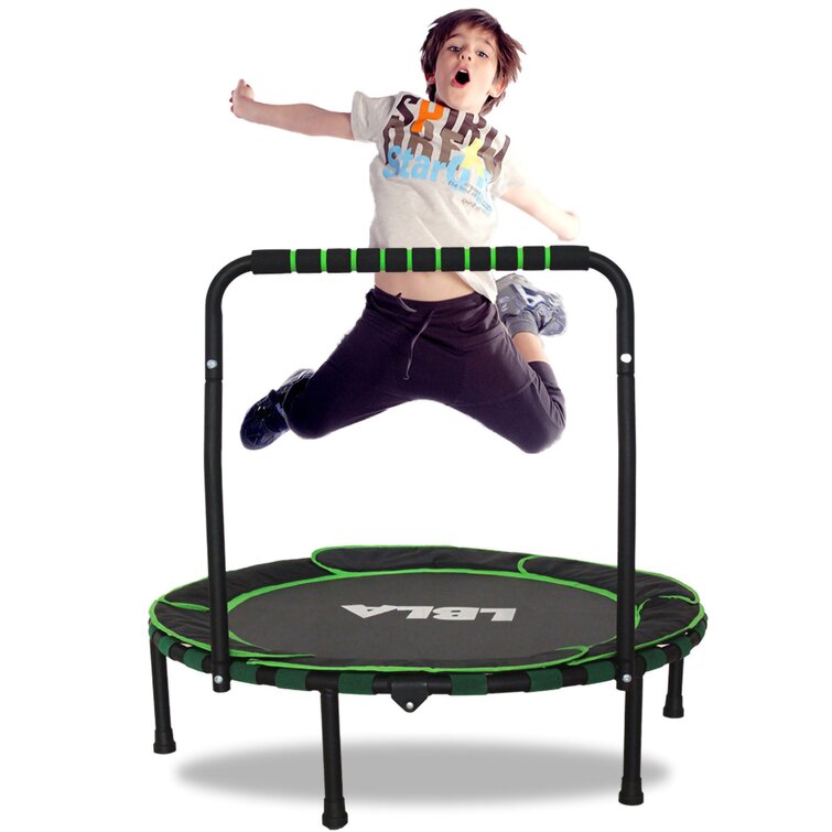 Wamkos 2019 Upgraded Dinosaur Mini Trampoline for Kids with Handle,Foldable Kids Trampoline for Play & Exercise Indoor or Outdoor,Camo Safty Padded Cover Toddler Rebounder Trampoline for Jump Sports