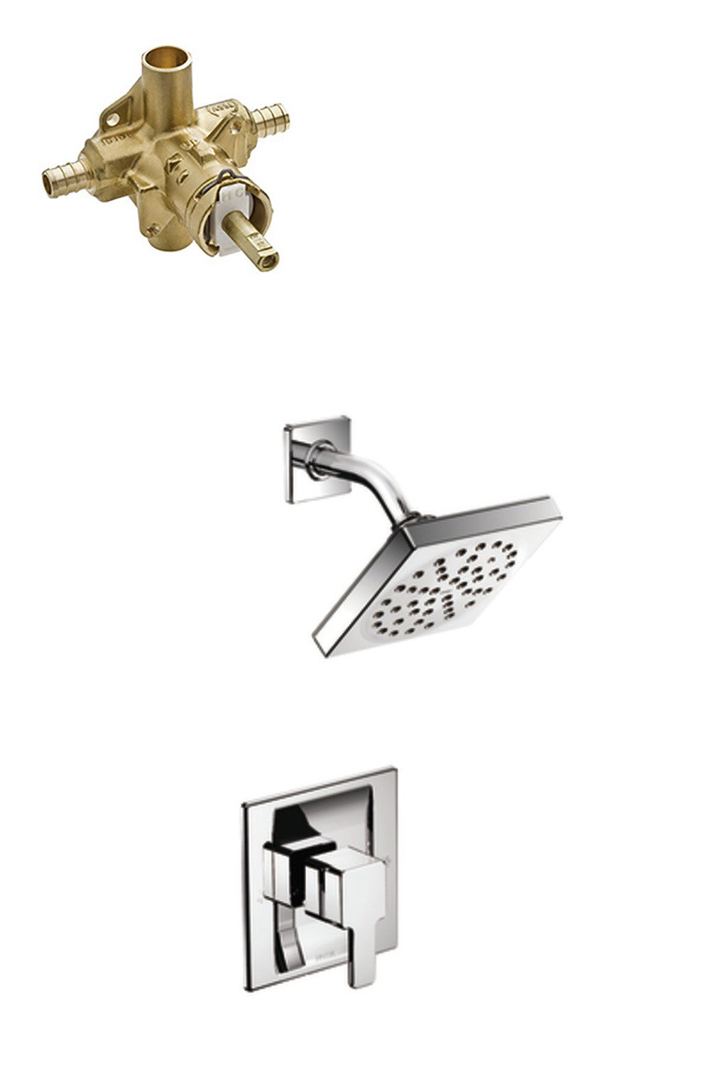 Moen 90 Degree Shower Faucet with Roughin Valve and PosiTemp