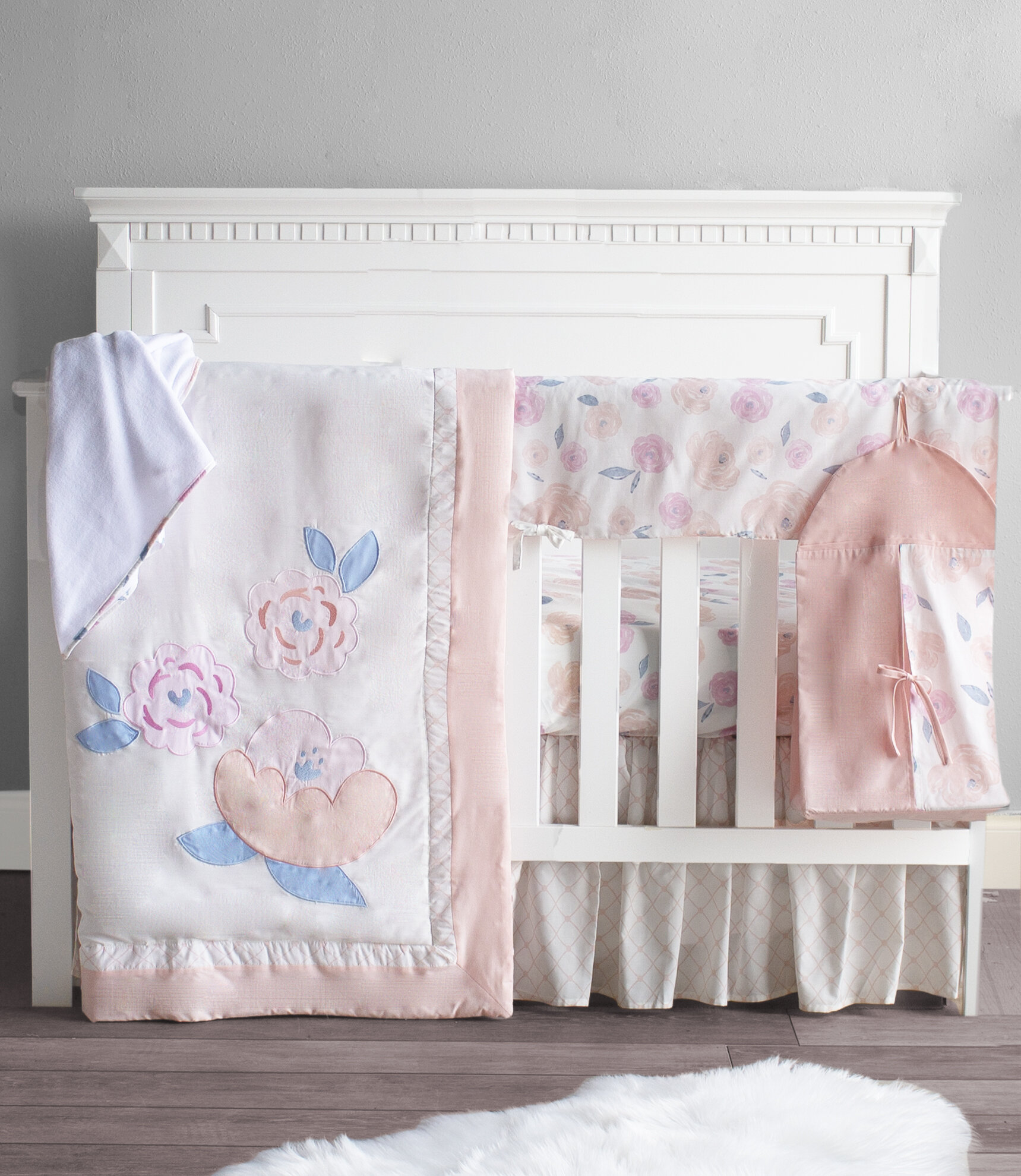 Harriet Bee Kamren Watercolor Rose 6 Piece Crib Bedding Set Wayfair