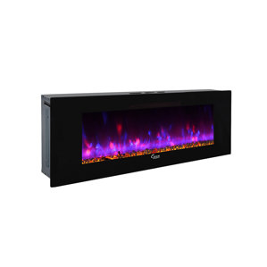 Blackwell Wall Mount Backlit Multicolor Flame Electric Fireplace by Ivy Bronx