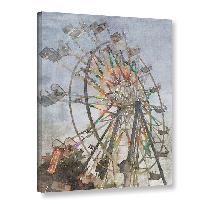 Latitude Run A Ferris Wheel 2 Graphic Art Print On Canvas Wayfair