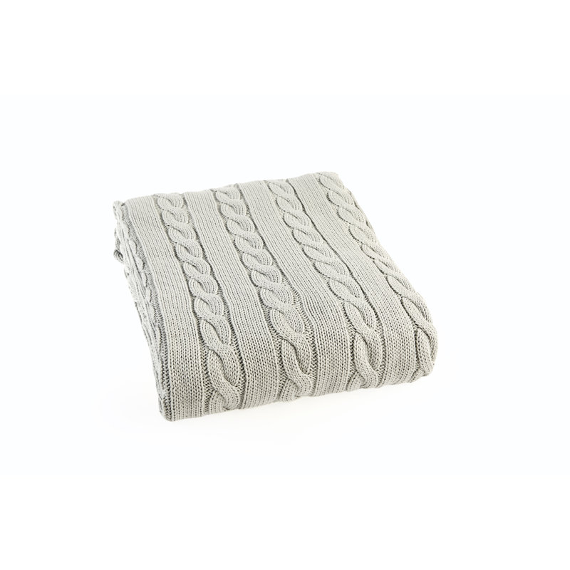 cotton cable knit throw