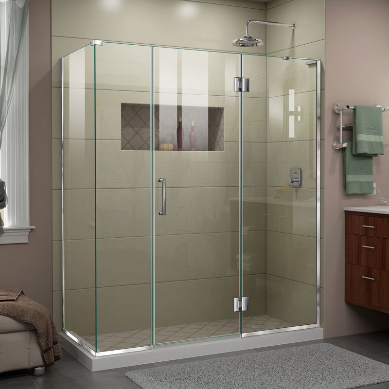 Dreamline Unidoor X 63 5 X 72 Hinged Frameless Shower Door With