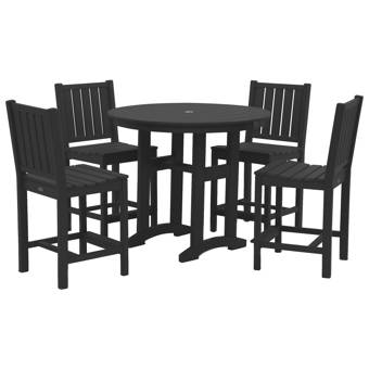 Latitude Run Adamina Square 5 Piece Teak Dining Set Wayfair