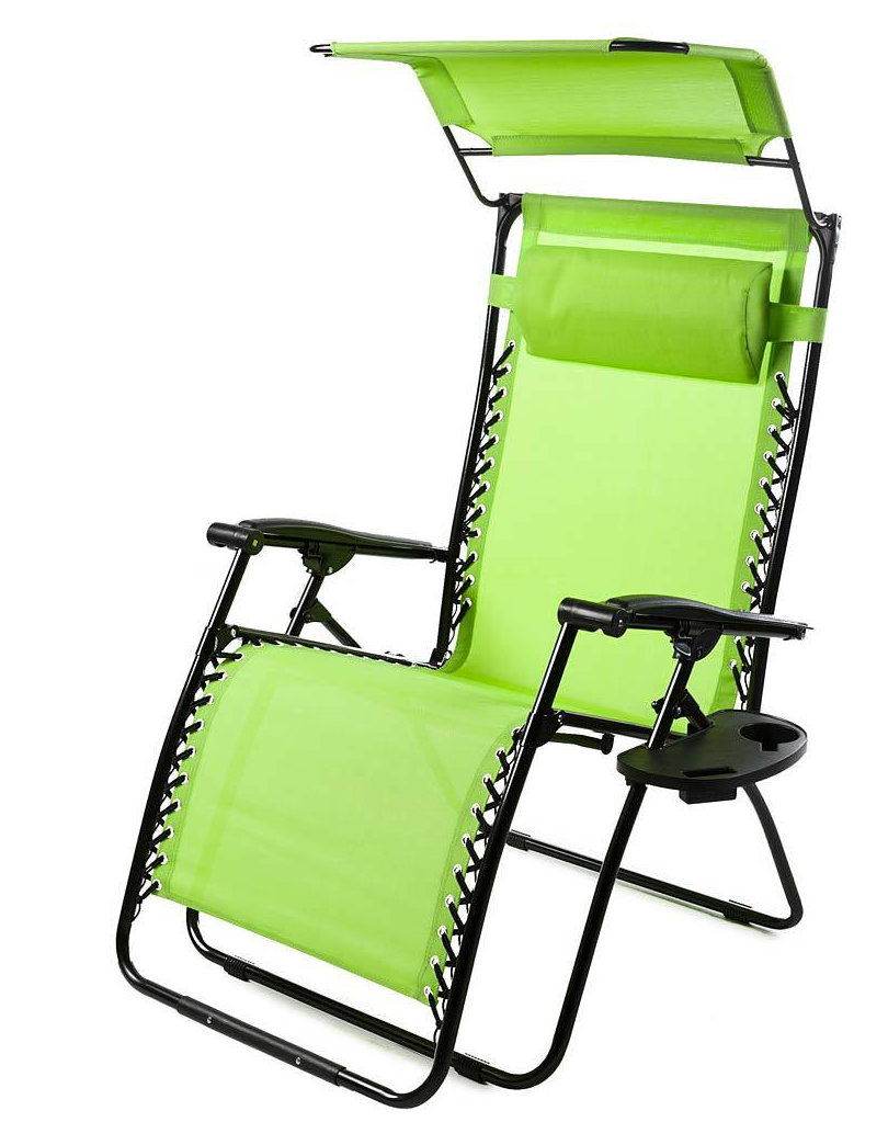 Plow & Hearth Deluxe Reclining Zero Gravity Chair with Cushion