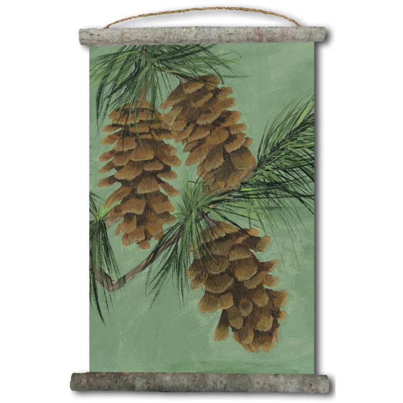 Wgi Gallery Pine Cone New Painting Print On White Canvas Wayfair