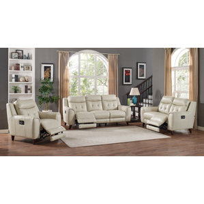 Paramount Leather 3 Piece Living Room ..
