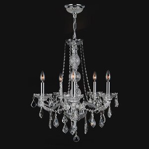 Doggett 5-Light Chain Crystal Chandelier