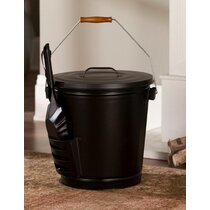 15L Colour Mini Metal Coal Bucket Box with Lid & with or without Shovel & Poker 