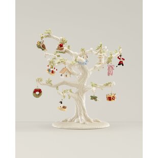 LENOX DREAMING OF SPORTS 10 miniature Tree Ornaments set NEW in BOX football 