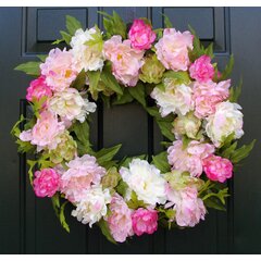 Extra Large Elegant Pink Wreath Pink Peony Wreath Pink Lily Wreath Spring Wreath Wedding Wreath Lush Full Wreath