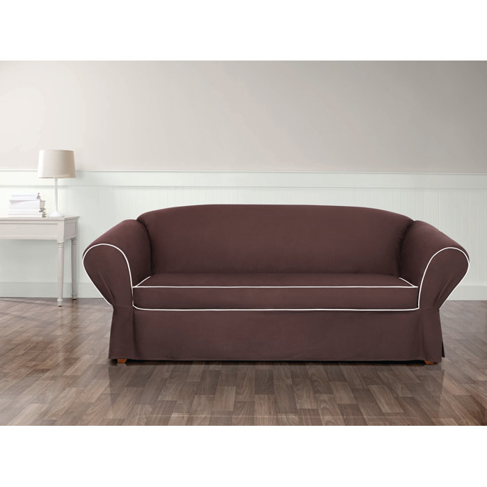 Tailored Box Cushion Sofa Slipcover Tailored Box Cushion Sofa Slipcover