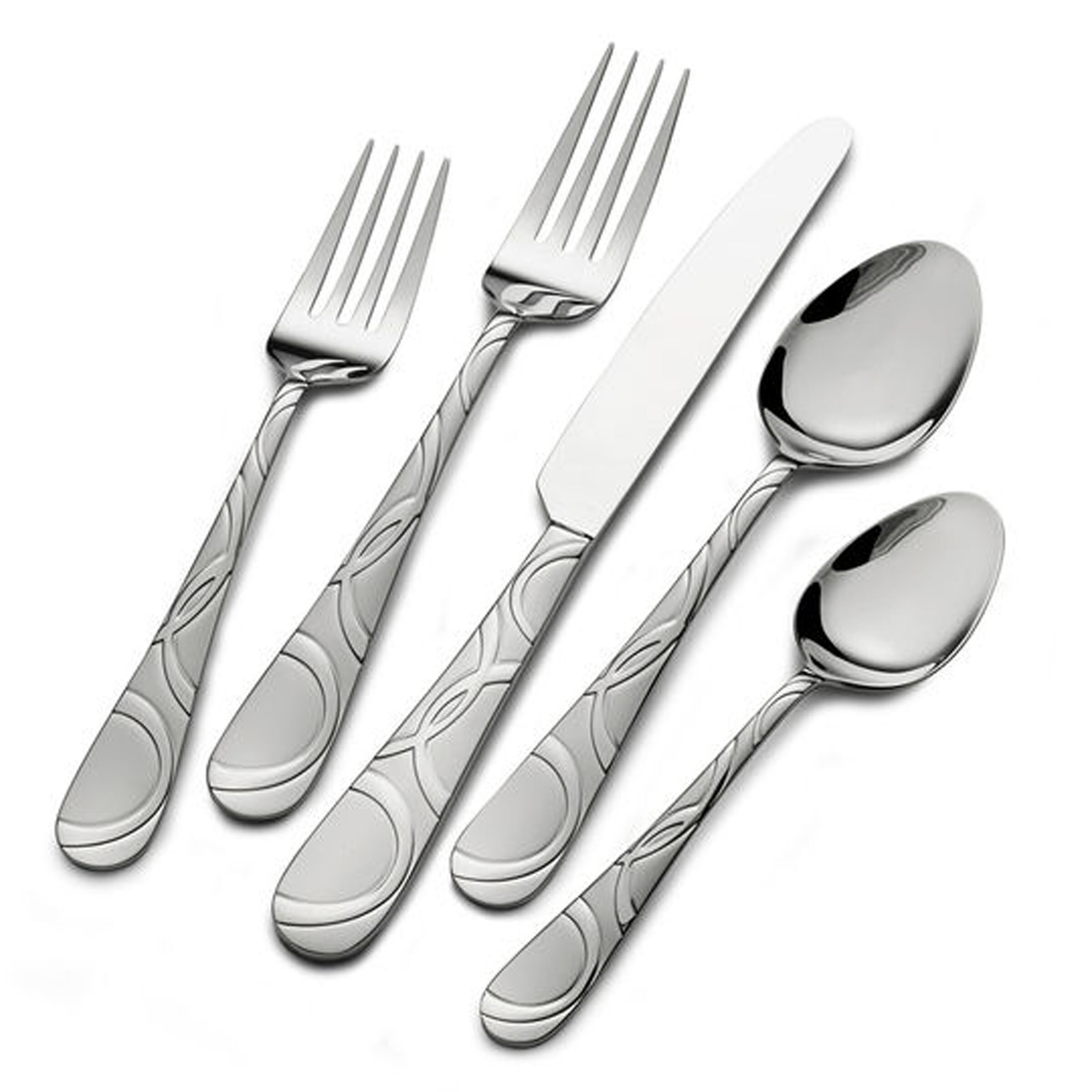 Details about    Pfaltzgraff Stainless Outline Edge CROSSROADS Diamond Weave Place Soup Spoon 7" 