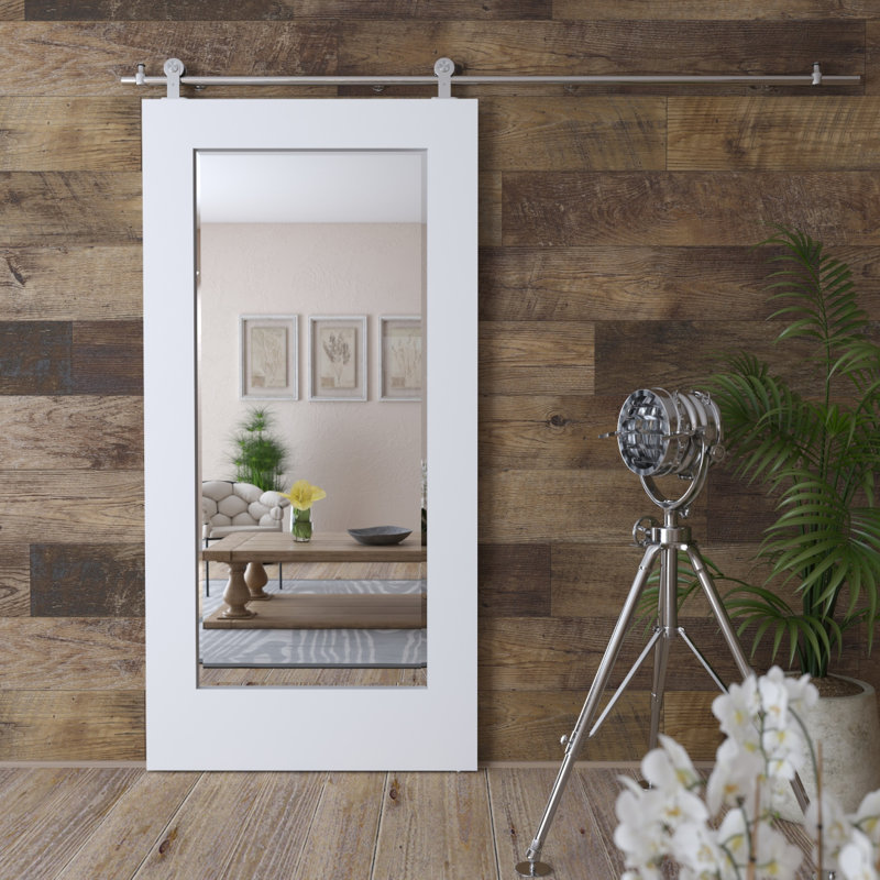Orren Ellis Jakeman Barn Door Farmhouse Full Length Mirror
