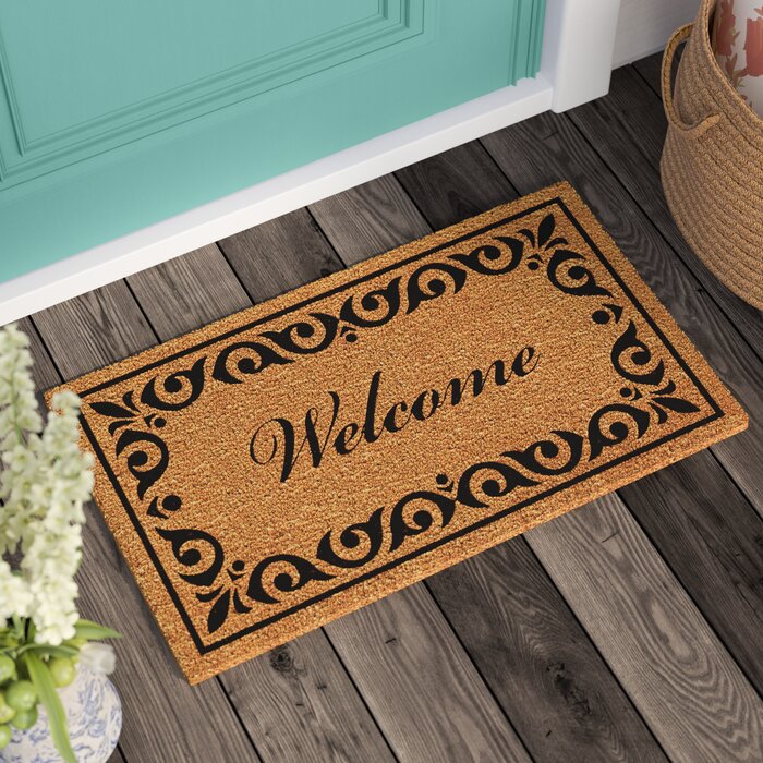 Charlton Home Stenger Welcome Non Slip Outdoor Door Mat Reviews