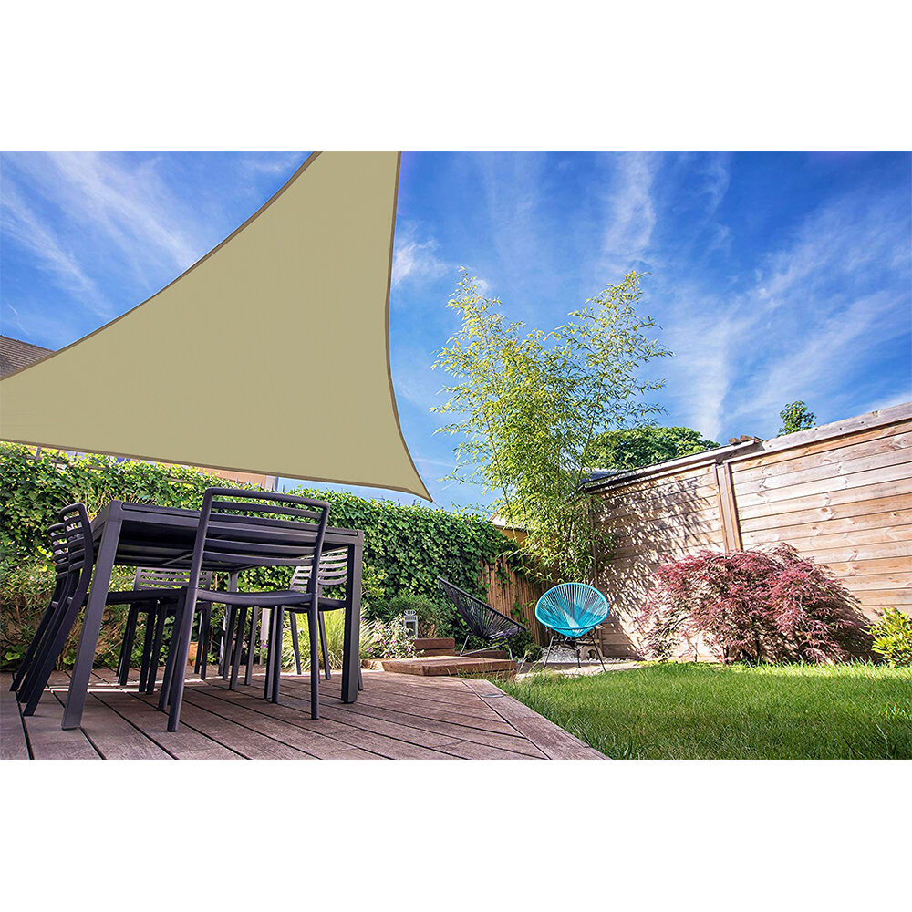 16.5 x 16.5 x16.5 Triangle Canopy Sun Sail Shade UV Block Protect Outdoor Patio Lawn Swimming Pool Shelter Garden Cover GreenWise®