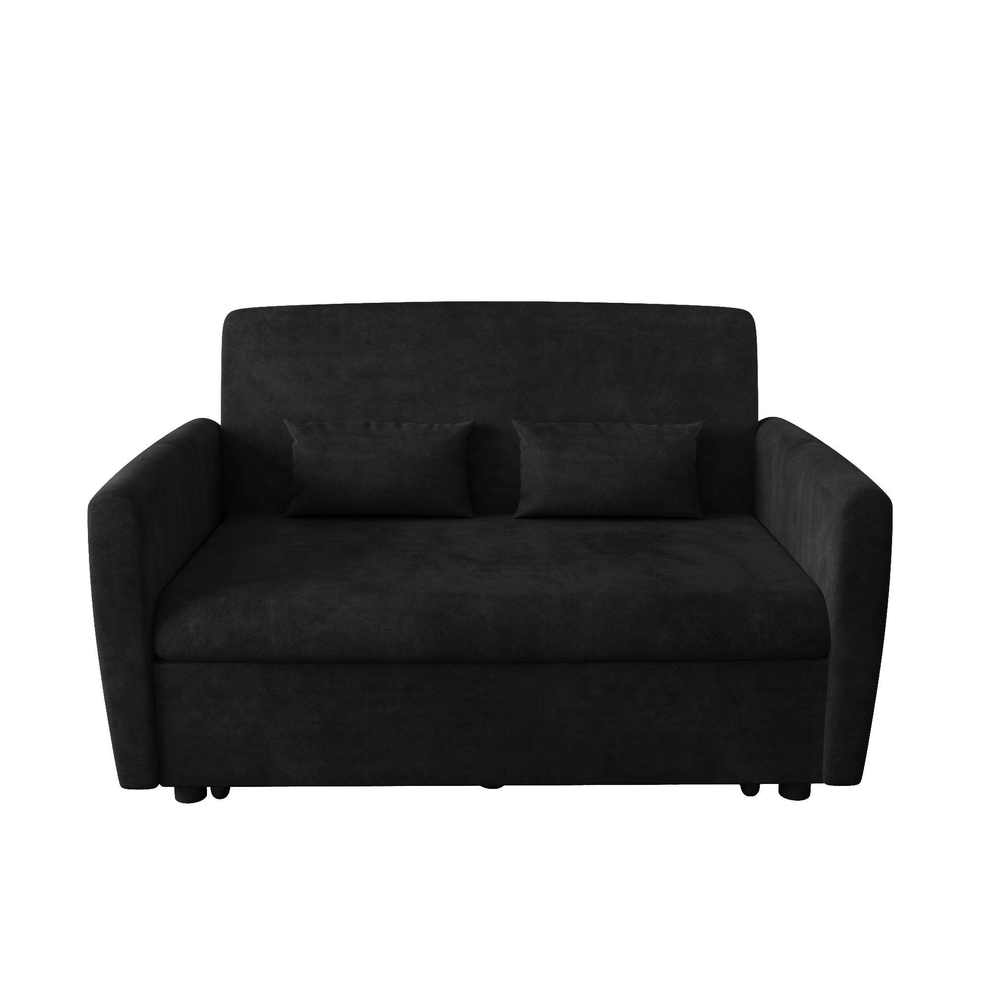 Mercer41 Deriana 55" Velvet Round Arm Sofa Bed Wayfair