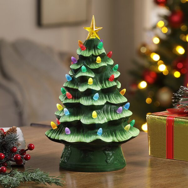 battery operated ceramic tree