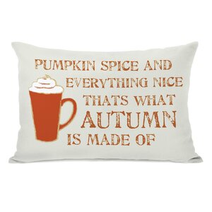 Pumpkin Spice And Everything Nice Lumbar Pillow