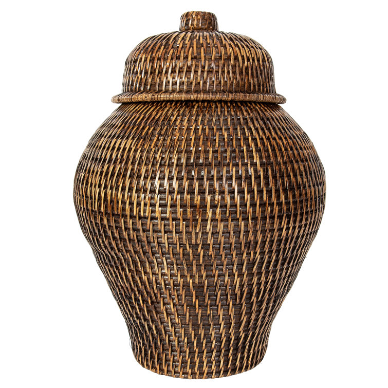 Beachcrest Home Handmade Wood Ginger Jar | Wayfair