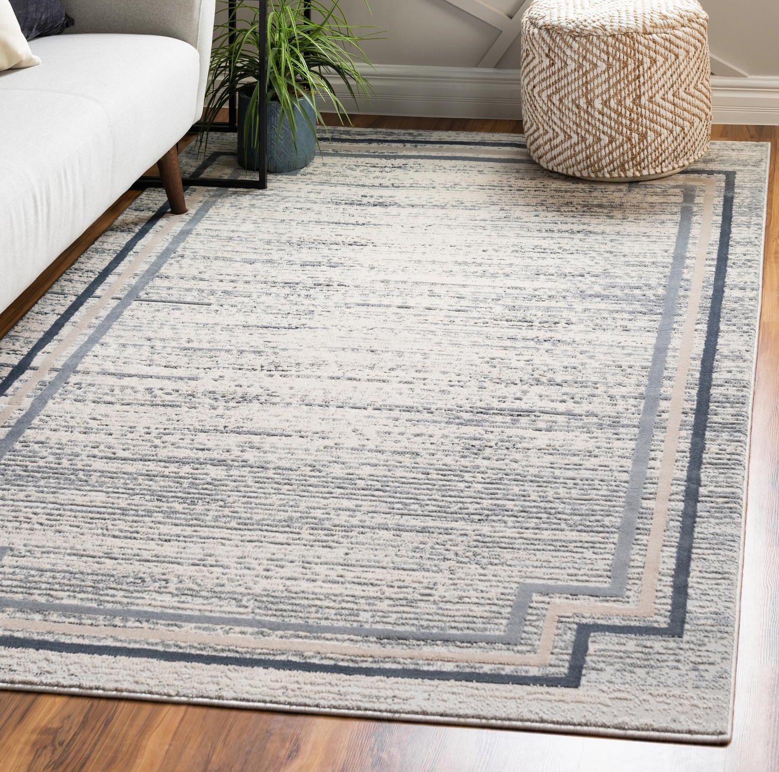 Gracie Oaks Vallelunga Power Loom Performance Gray Rug & Reviews Wayfair