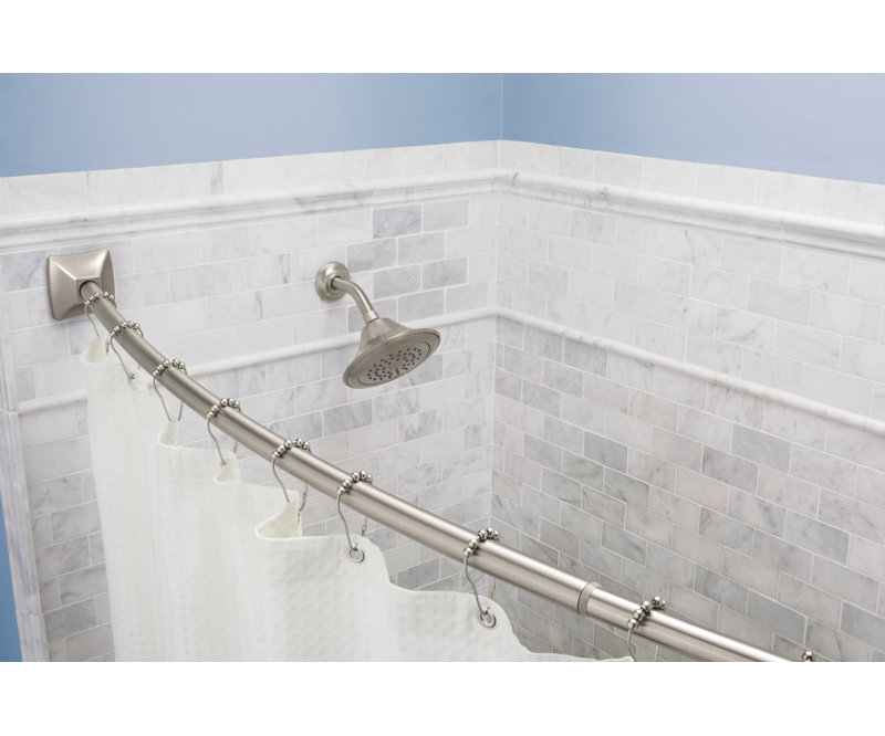 CSR2164CH,BN,OWB Moen 72" Adjustable Curved Shower Curtain Rod
