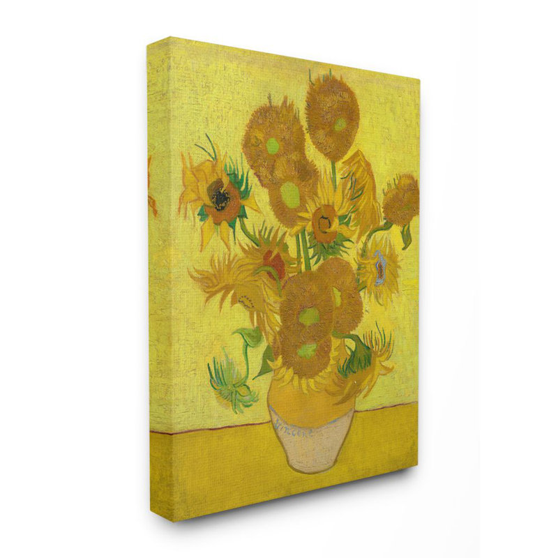 Van Gogh Sunflowers Post Impressionist' by Vincent Van Gogh Painting Print