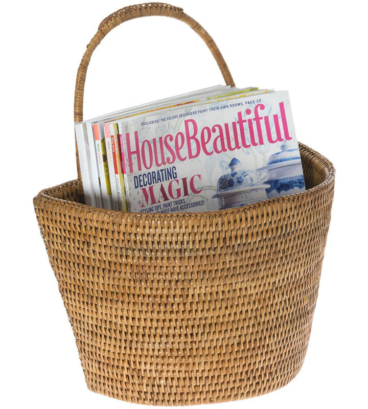 Mistana Telford Handwoven Rattan Wall Basket Reviews Wayfair