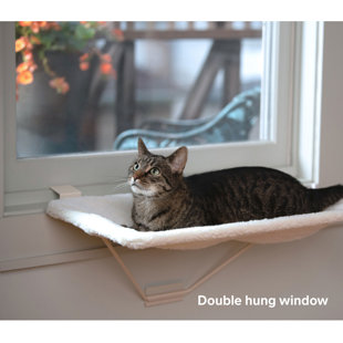Cat Bed Window Seat Cat Hammock with 4 Suction Cups WISH Cat Window Perch Pet Resting Seat Cat Shelve 360° Sunbath Holds Up to 40 Lbs 