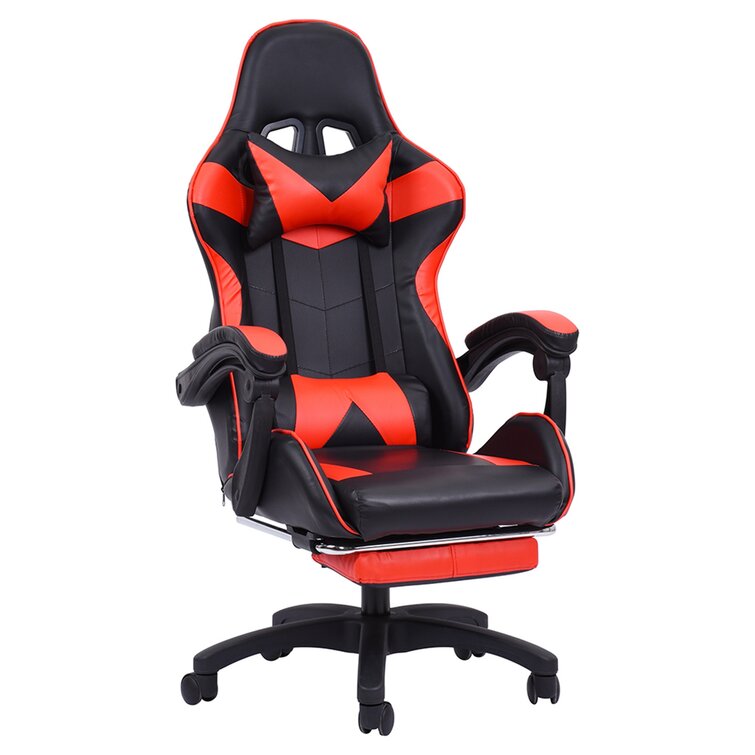 Inbox Zero Gaming Chair Ergonomic Rolling Computer Chair Height ...